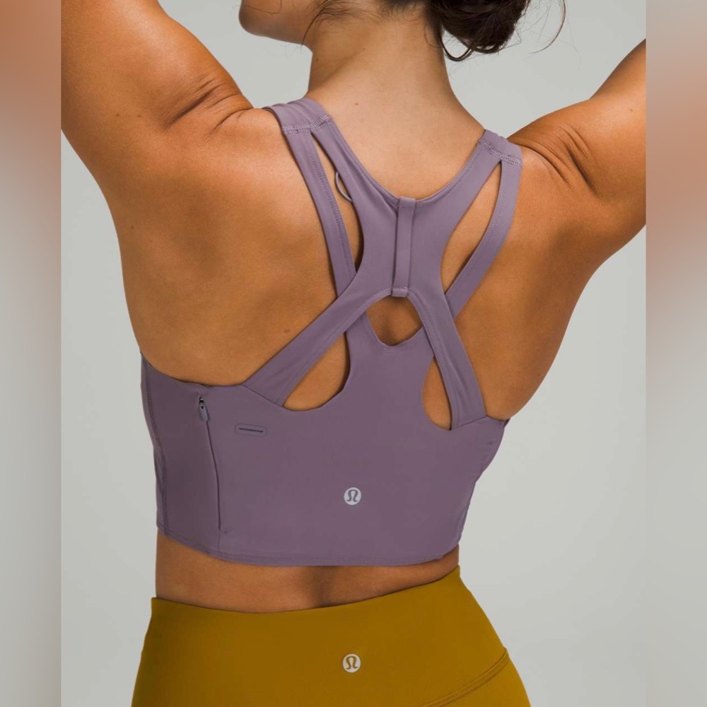 SIZE 6 Lululemon Stash It Bra *Medium Support, B/C Cup DUSKY LAVENDER